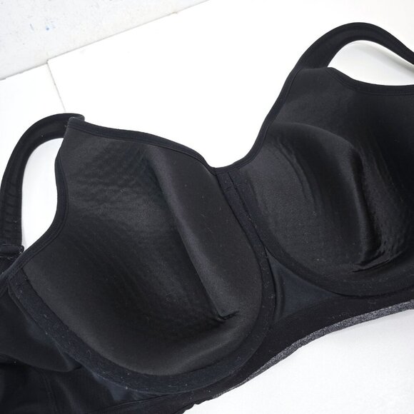 Cacique LIVI Active High-Impact Molded Underwired Sports Bra Black Gray - Picture 7 of 10